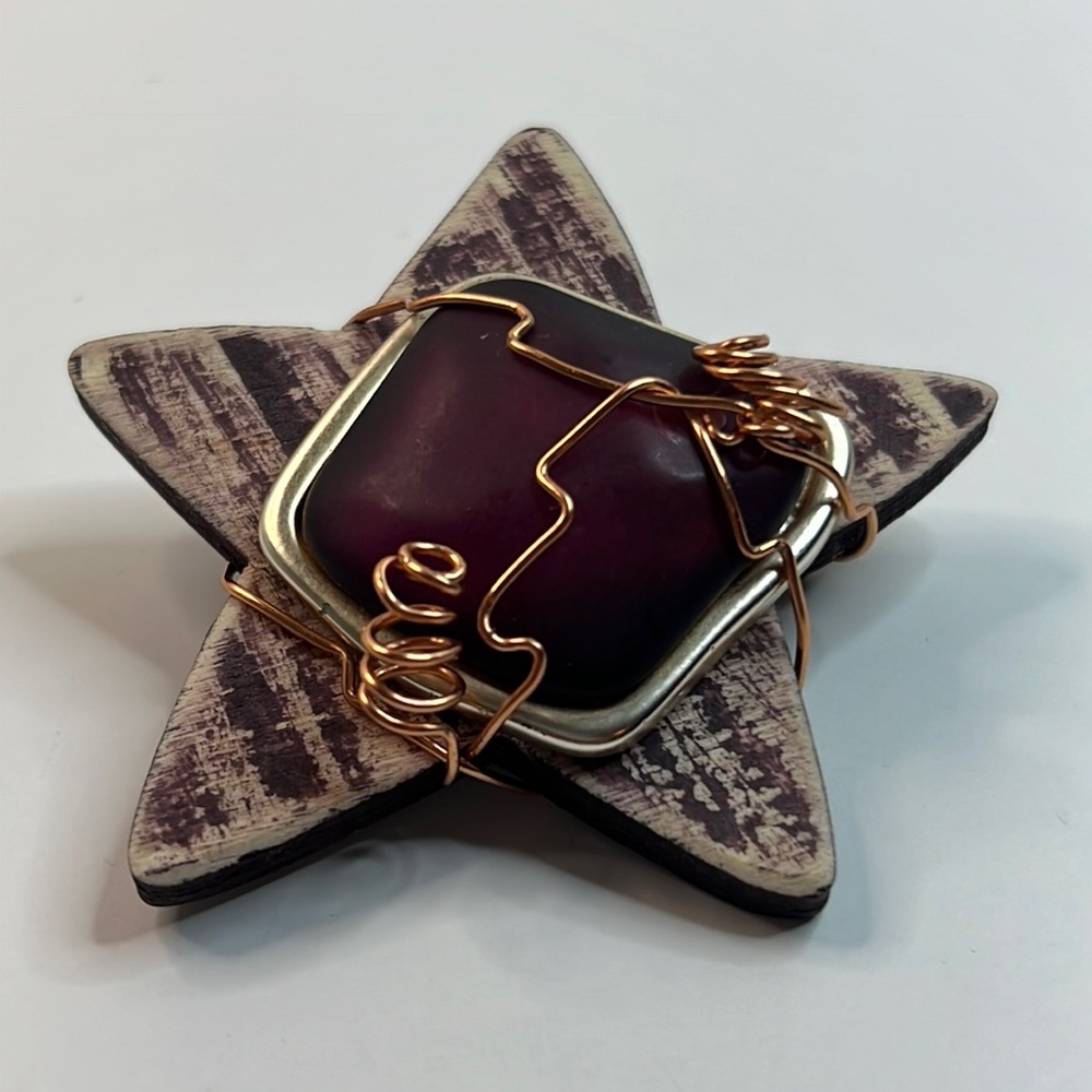 Vintage Handmade Star Brooch